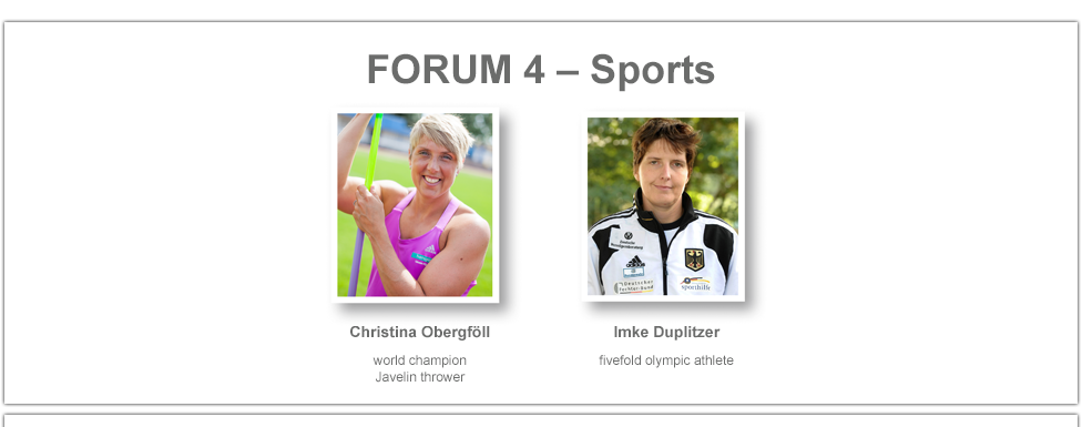 Speakers Forum 4 - Sports